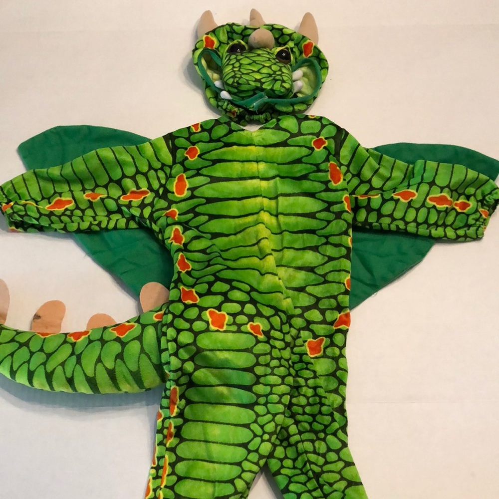 Underwraps a Cut Above Infant Winged Green Dragon Dinosaur jumpsuit Costume